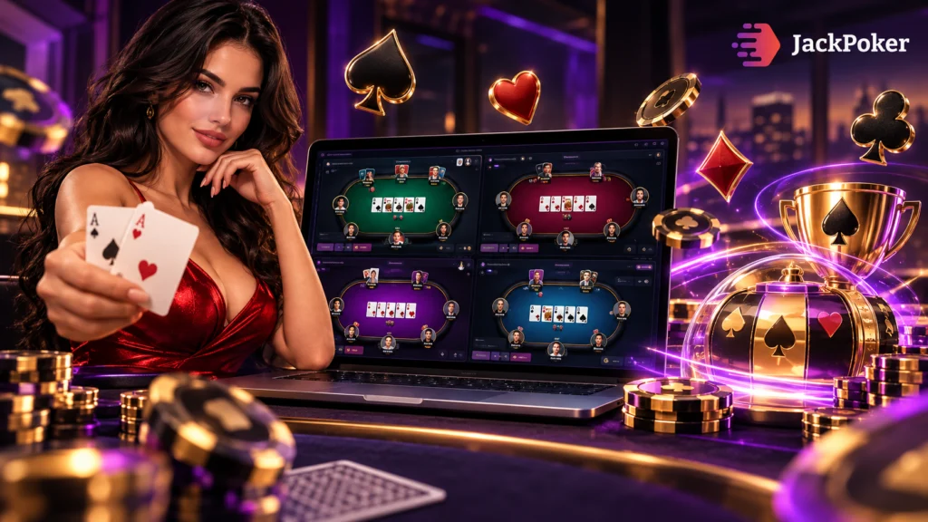 Лобби Джек Покер с кеш-столами Texas Hold'em, PLO4 и PLO5